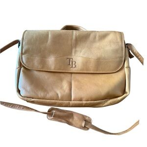 MLB Tan Tampa Bay Rays Leather Messenger Bag